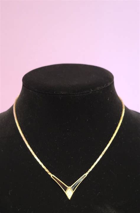 Vtg Signed 1980's Christian Dior Dainty Black Enamel  